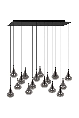 LUCIDE TEARS - Lámpara colgante - LED Regul. - G4-16x1,5W 3000K - Negro