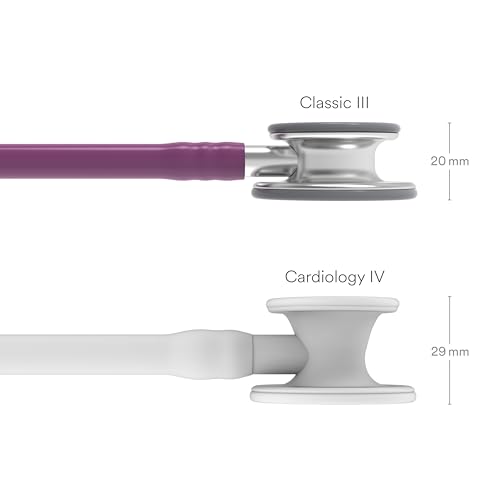 Littmann Classic III - Fonendoscopio, membrana de pieza única fácil de aplicar y de limpiar, color ciruela
