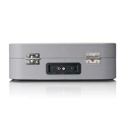 Classic Phono - TT-116 Tocadiscos Bluetooth con 3 velocidades, 33, 45 y 78 RPM, Tocadiscos de Vinilo Vintage, Salida RCA, Altavoz estéreo, Gris