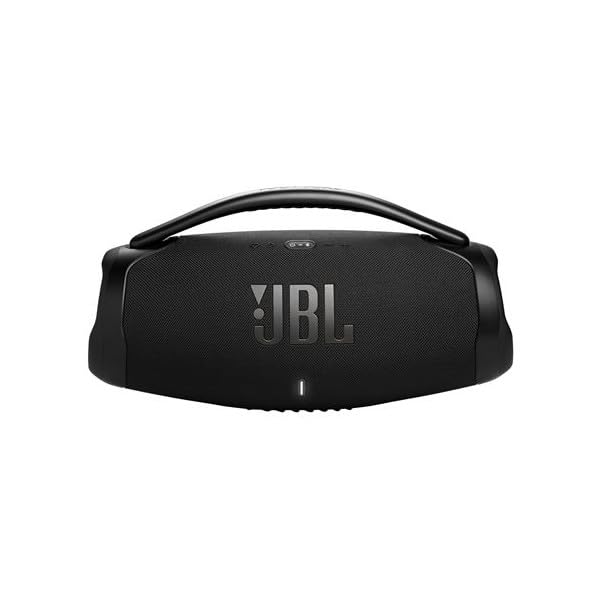 JBL Boombox 3 Wifi Altavoz Bluetooth inalámbrico, resistente al agua y al polvo IP67, con batería de hasta 24 horas de duración, en negro