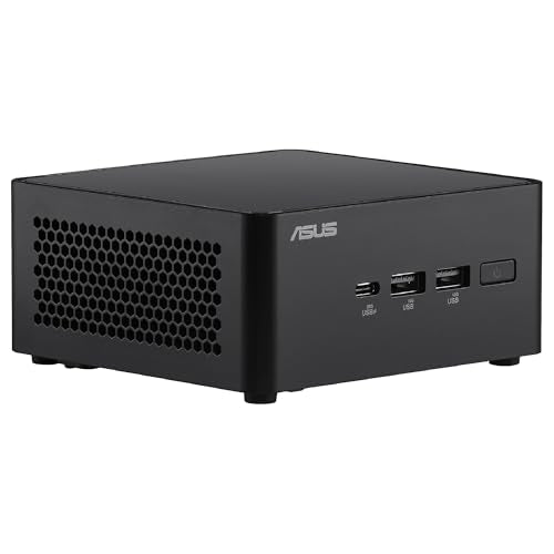 ASUS NUC 14 Pro Mini PC Comercial con IA, Procesador Intel Core Ultra 7 155H, Intel ARC Graphics, 32GB RAM DDR5 (2x16), 1TB SSD, Windows 11 Pro, Cable de alimentación Incluido, Negro