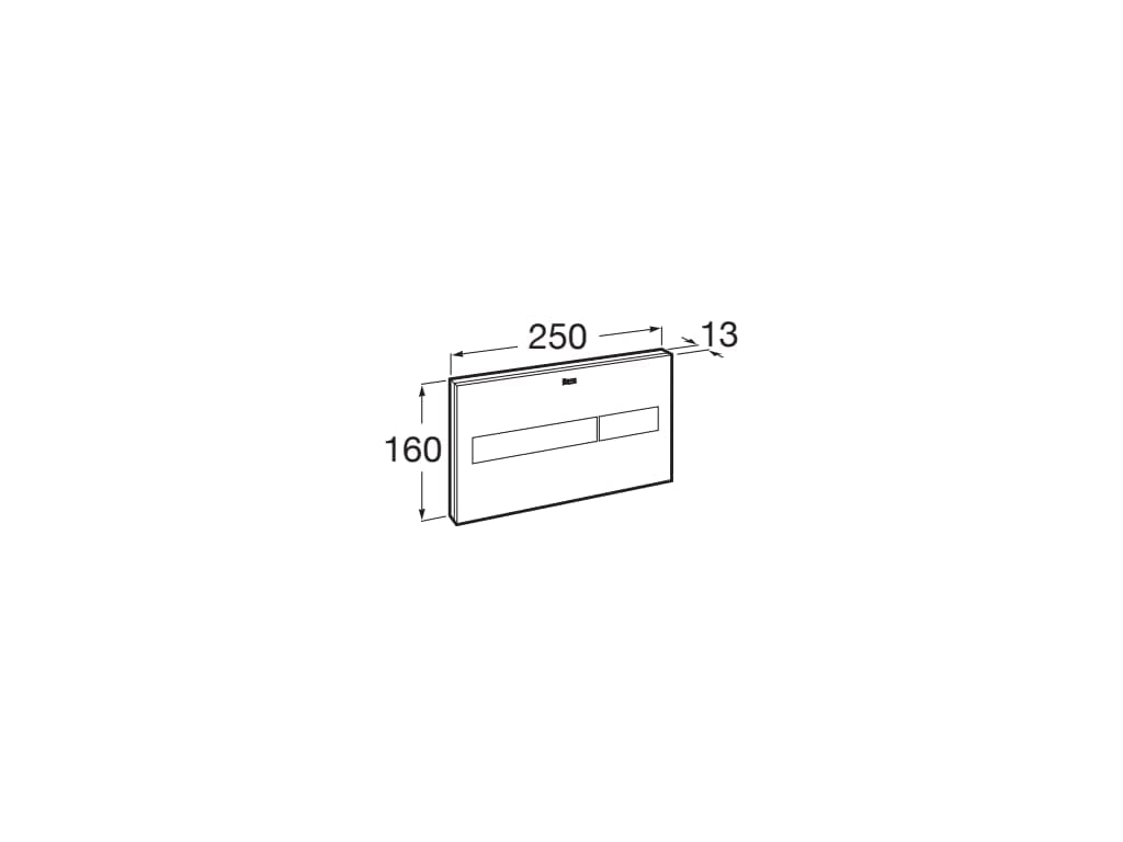 Roca A890188309 Placa de accionamiento PL7 Dual One con descarga dual con acabados Blanco Cristal