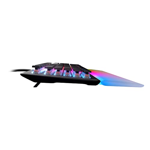 ROCCAT Vulcan II MAX - Teclado de Juego óptico y mecánico para PC, Teclas retroiluminadas RGB Personalizables, reposamuñecas, interruptores Titan II, Placa de Aluminio, Negro