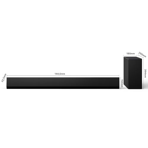 LG SG10TY - Barra de Sonido Inteligente, 420W, 3.1 Canales, Sonido Envolvente Dolby Atmos y DTS, Amplia Conectividad, Bluetooth, USB, Entrada Óptica, Negro