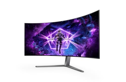 AOC Agon Pro AG456UCZD - Monitor Gaming Curvo OLED WQHD, 240 Hz, 0,03 ms GtG, HDR10, FreeSync Prem. Pro, compilación G-Sync. (34440x1440, HDMI 2.0, DisplayPort 1.4, USB-C, concentrador USB) Negro