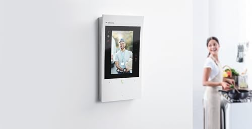 BTICINO Kit Videoportero Conectado Classe 300 EOS WiFi with Netatmo, Listo para Instalar, Monitor Blanco 2 hilos y Placa de calle Linea negra, 363915