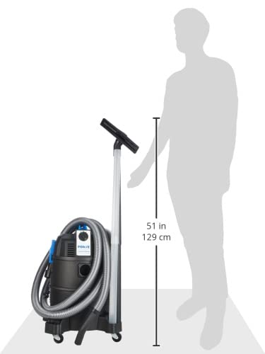 AquaForte Aspirador de estanques, manguera de aspiración de 4 m, manguera de descarga de 1,5 m y 4 tubos de aspiración de los cuales 2 son transparentes, limpieza de estanques, cable 5 m