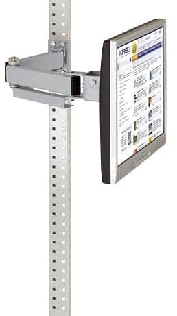 Manuflex ZB3639.9006 - Soporte para monitor universal y profesional con doble articulación de 500 mm, adaptador VESA 1