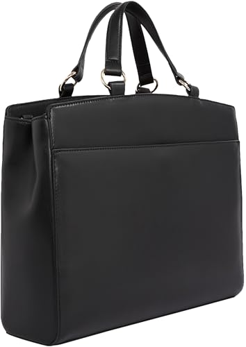 Tommy Hilfiger Bolso Satchel Mujer con Monedero, Negro (Black), Talla única