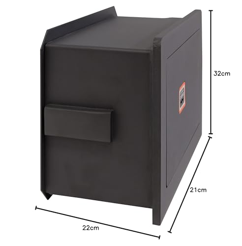 ARREGUI Plus C 181310 Caja fuerte de empotrar a pared con cerradura certificada de llave | Caja de Seguridad para casa y hogar | Fundo extensible | Fácil de instalar | 21 x 32 x 15/22 cm | 4 a 8 L