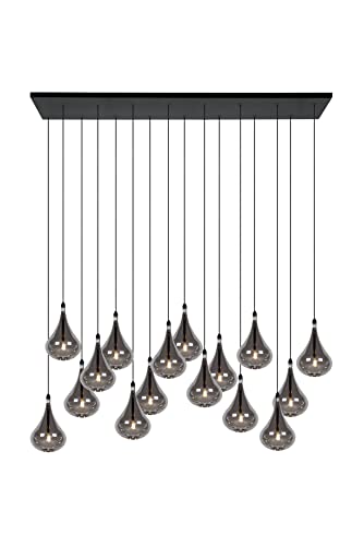 LUCIDE TEARS - Lámpara colgante - LED Regul. - G4-16x1,5W 3000K - Negro