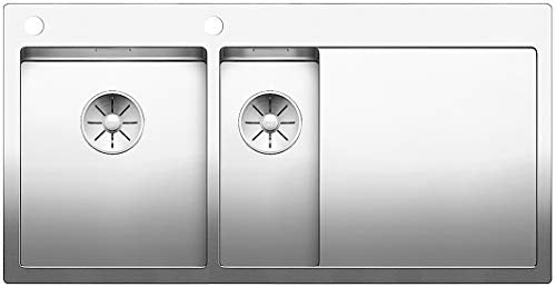 Blanco 521646 Fregadero de cocina de acero inoxidable, 60 cm Unterschrank Becken links