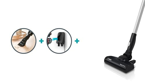 Bosch Unlimited Serie 6 BBS611PCK - Aspirador escoba sin cable, hasta 30 minutos de duración, 18 V, incluye 1 Batería Extraíble (Power for ALL), color azul