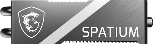 MSI SPATIUM M580 PCIe 5.0 NVMe M.2 4TB FROZR - Disco SSD Interno de 4 TB con radiador, PCIe 5.0 NVMe M.2, Lectura de 14100 MB/s y Escritura 12600 MB/s, 3D NAND, 3000 TBW, garantía de 5 años