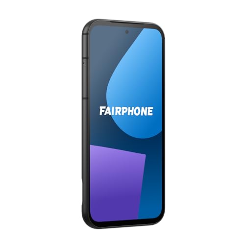 Fairphone 5 5G Smartphone sostenible (Pantalla de 6,46", cámara Dual de 50 MP, 8 GB/256 GB, 4200 mAh, Android 14) Incl. Destornillador iFixit, Negro Mate