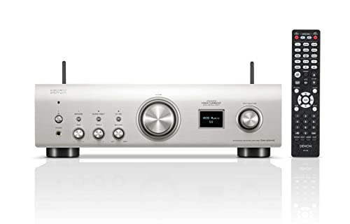 DENON Amplificador de Rosso Completo con Streaming de música a través de HEOS Built-in, Plata