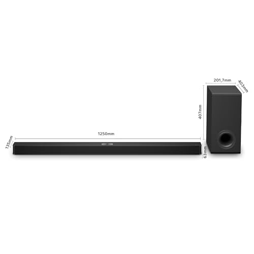 LG S90TY - Barra de Sonido Inteligente, 570W, 5.1.3 Canales, Sonido Envolvente Dolby Atmos y DTS, Amplia Conectividad, Bluetooth, USB, Entrada Óptica, Negro