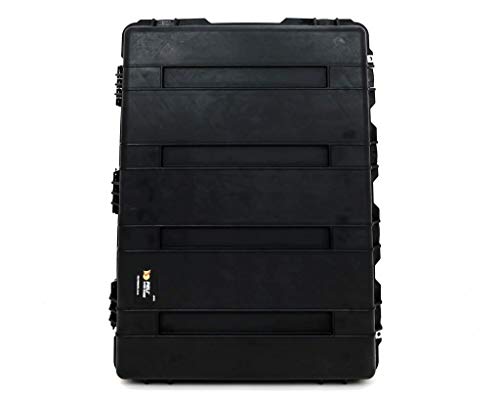PELI 1730 Maleta de transporte técnica con ruedas para equipos electrónicos, fotográficos y audiovisuales, IP67 estanca, 167L de capacidad, fabricada en EE.UU., con espuma personalizable, color negro