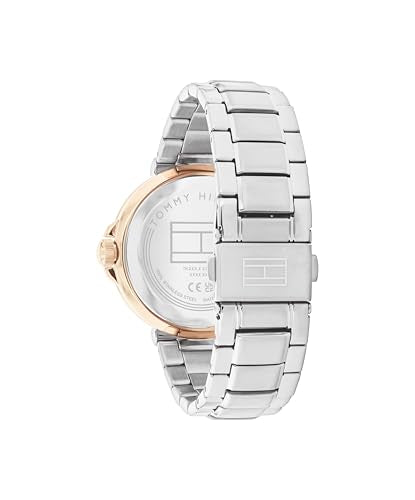 Tommy Hilfiger Reloj Analógico de Cuarzo Multifunción para Mujer con Correa de Acero Inoxidable Plateada - 1782754