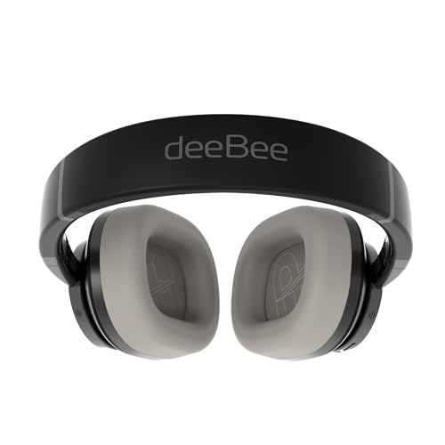 DeeBee dB-Pulse-BLG Auriculares Inalámbricos Supraaurales, Almohadillas Beige Intercambiables, Negro