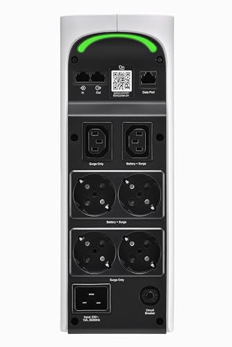 APC Gaming Sistema de alimentación ininterrumpida Back UPS Pro, 2200VA/1320W, Torre, 230V, 4X Tomas Schuko y 2X IEC C13, Luces RGB, Onda sinusoidal Pura, Ártico (Blanco) BGM2200-GR