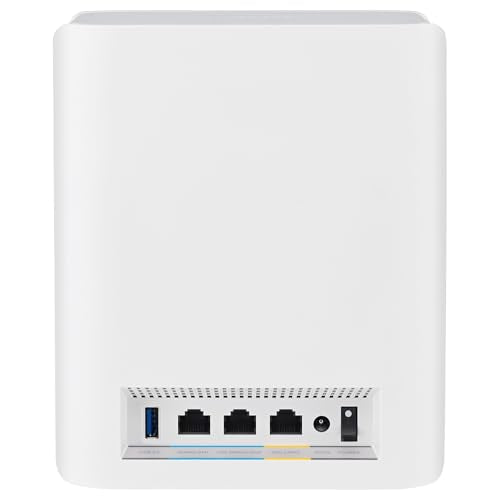 ASUS ZenWiFi BT10 2-Pack - WiFi 7 Mesh tribanda, 18 Gbps, 557 m2 (2 Unidades), Dos Puertos 10G, Seguridad y Controles parentales incluidos, Smart Home Master SSIDs, Mobile Tethering 4G y 5G, Blanco