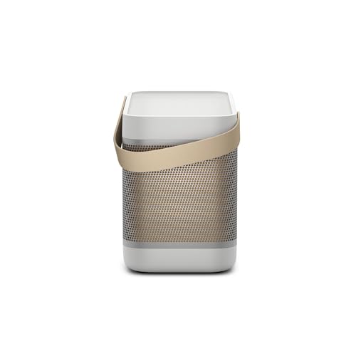 Bang & Olufsen Beolit 20 Potente Altavoz Bluetooth Inalámbrico Portátil para Uso en Casa y Exteriores con Sonido de 360 Grados y Cargador Inalámbrico Qi Integrado para Teléfono Grey Mist