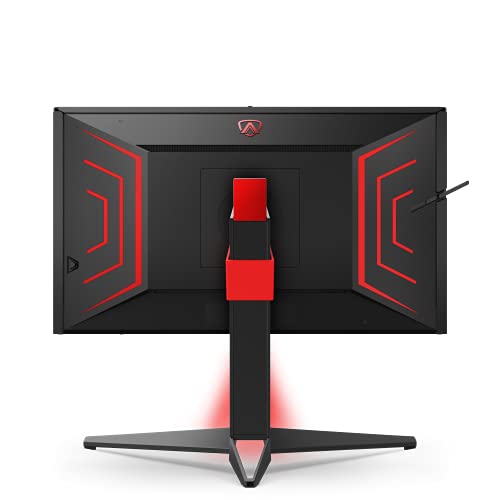 AOC Monitor Agon Gaming AG254FG - 24 pulgadas Full HD, 360 Hz, 1ms, IPS, G-Sync Nvidia Reflex, HDR 400, Ajuste de Altura, (1920x1080, 400 CD/m², HDMI 2.0/DP 1.4/USB 3.2), Negro