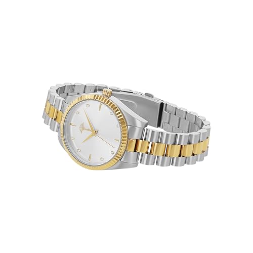 JOOP! Reloj analógico de Cuarzo para Mujer con Pulsera de Acero Inoxidable, Color Plateado, Resistente al Agua hasta 10 Bares, Viene en una Caja de Regalo, 2039568