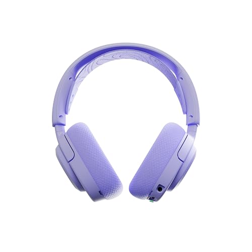 SteelSeries Arctis Nova 3P Wireless Auriculares Gaming multiplataforma - App - Batería 40h - Controladores magnéticos de neodimio - 2,4 GHz/Bluetooth - Micro extraíble - PS5, PS4, PC, Switch -Lavanda