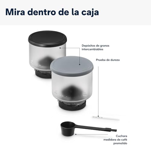 De'Longhi Rivelia EXAM440.35.B, Cafetera Superautomática con Espumador de Leche Manual, Tamaño Compacto, 8 Recetas, Pantalla Táctil a Color, Negro Ónix