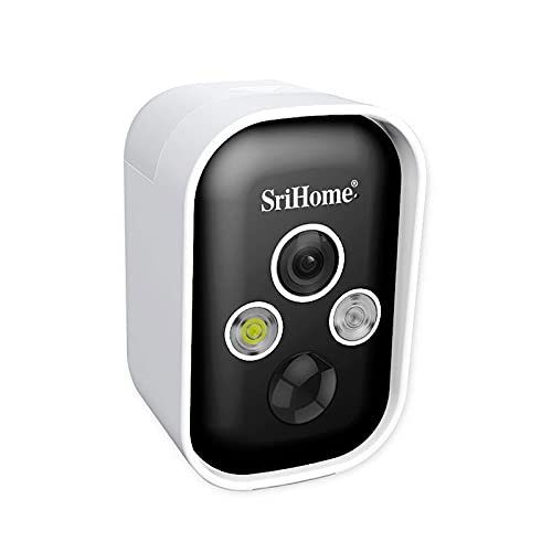 Sricam Italia SH033 Kit WiFi inalámbrico Recargable 3 megapíxeles Sensor PIR Exterior/Interior soporta Tarjeta MicroSD Audio bidireccional