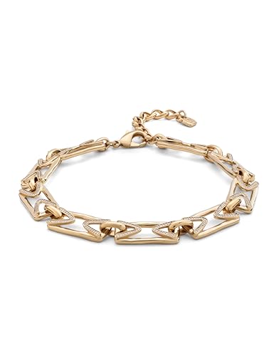 UNO de 50 Collar bañado en oro 18k con eslabones rectangulares