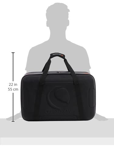 Celestron 94003: estuche de transporte de lujo para tubos ópticos NexStar SE,Evolution,EdgeHD,Schmidt-Cassegrain de 4, 5, 6 y 8 pulgadas, negro