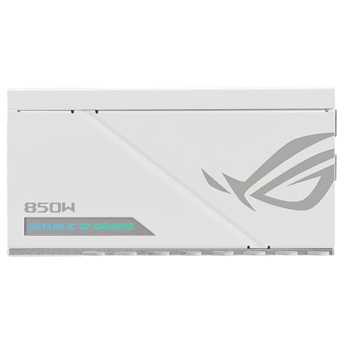 Asus ROG Loki SFX-L 850W Platinum White Edition Fuente de Alimentación Modular (80+ Platinum, Ventilador ARGB PWM de 120 mm, Aura Sync, Compatible con ATX 3.1, PCIe 5.1, 10 Años de Protección)