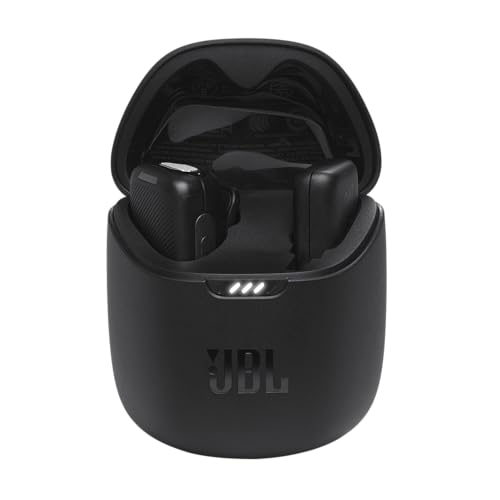 JBL Quantum Stream Wireless, micrófono inalámbrico portátil para streaming y dongle USB-C para dispositivos Android, con 24 horas de grabación, en negro