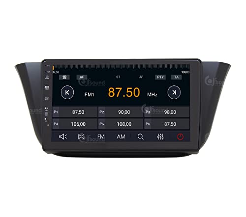 Jf Sound car audio system Autorradio de Ajuste Personalizado para Iveco Daily Android GPS Bluetooth WiFi Dab USB Pantalla táctil Full HD 9" procesador de 8 núcleos y comandos de Voz, Negro