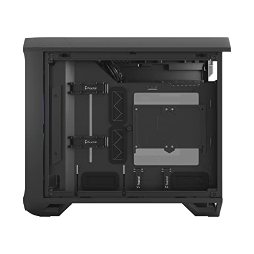 Fractal Design Torrent Nano RGB Black - Light Tint Tempered Glass Side Panels - Open Grille for Maximum Air Intake - 180mm RGB PWM Fan Included - Type C - mATX Airflow Mini Tower PC Gaming Case