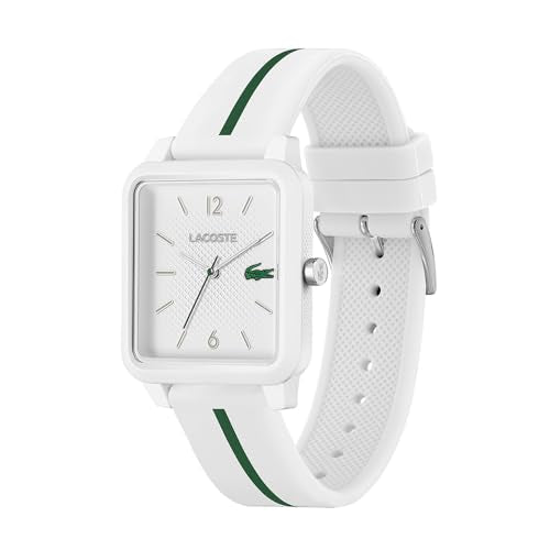 Lacoste Reloj Analógico de Cuarzo para Hombre Colección LACOSTE.12.12 Studio con Correa de Silicona Blanca - 2011251