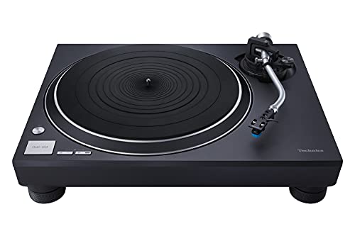 Technics SL-100 Tocadiscos Premium de Tracción Directa (Elevación Automática de la Aguja, Diseño Elegante y Clásico, Tocadiscos para DJ), Negro