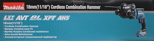 Makita Martillo combinado de batería DHR182ZU (sin batería, sin cargador, sin extracción de polvo)