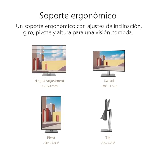 ASUS ProArt Display PA278CFRV - Monitor Profesional de 27", IPS, QHD (2560 x 1440), LuxPixel AGLR, 100Hz, USB-C PD 96W, VESA DisplayHDR 400 y MediaSync, Soporte ergonómico, Sostenibilidad ecológica