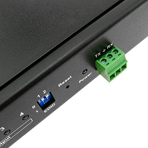 BeMatik - Extensor HDMI UltraHD 4K 2K FullHD 1080p Cat.5e Cat.6 HDBaseT HDBT 100m - Transmisor 4 Puertos (HB046)