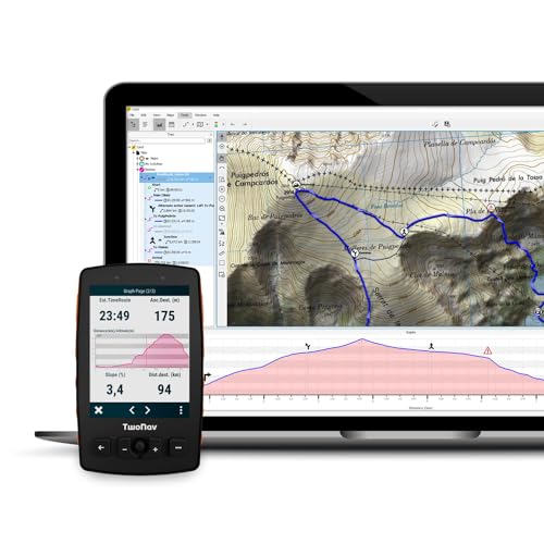 TwoNav Aventura 2 Plus + Mapa de Francia IGN Topo Completo, GPS de Caminata, Pantalla Ancha de 3,7 Pulgadas, Botones y Joystick para Alpinismo, Trekking o Senderismo con Tarjetas Incluidas. Color
