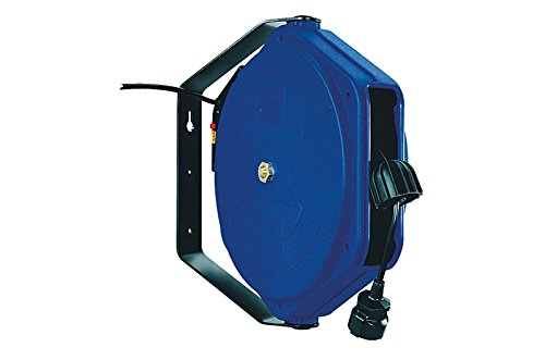 Enrollador de cable eléctrico, PVC 3 x 1,5 mm2, máx. 230 V, máx. 16 Ampère, potencia de entrada máx. 1000 W/máx. 3500 W, cable de 10 m.