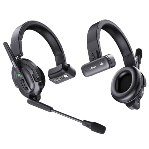 Accsoon - CoMo - Incluye un Auricular anfitrión y Seis Auriculares remotos - Diseño ergonómico - Alcance de 400 Metros