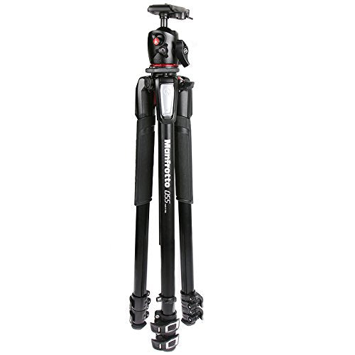 Manfrotto 055 XPro - Kit trípode con rótula de Bola XPRO, Negro, 3 Secciones