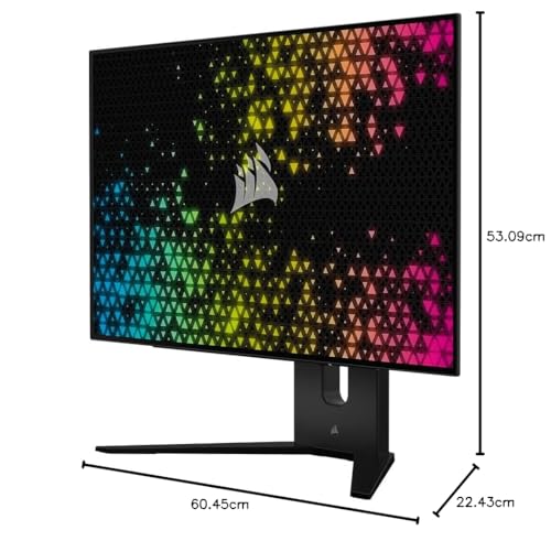 Corsair XENEON 27QHD240 27 Pulgadas OLED Monitor para Juegos - 2560 x 1440, 240Hz, 0.03ms, Compatible NVIDIA G-Sync, AMD FreeSync™ Premium, DisplayHDR10, HDMI 2.1 - Negro