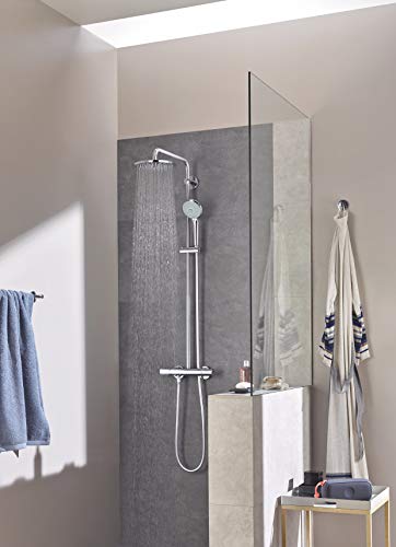 Grohe 27964000 Euphoria 210 - Sistema de ducha con termostato, cabezal de ducha redondo 210mm