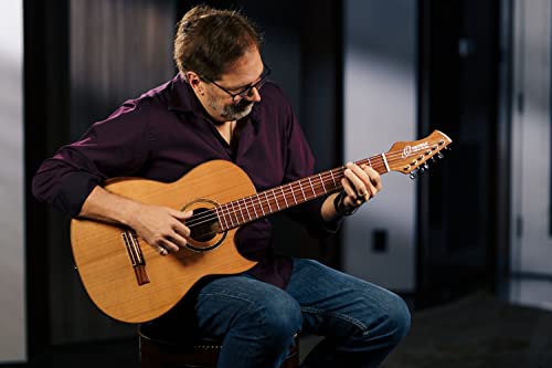 ORTEGA Ben Woods Signature Guitar Clavijero invertido Nylon 6 Cuerdas y funda Ben Woods Fishman-ORTEGA Clasica Blend System con salida XLRFLAMETAL-TWO
